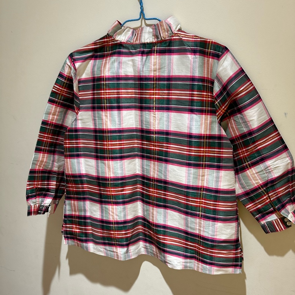 Crown & Ivy Multicolor Plaid Ruffle Top - Picture 4 of 6